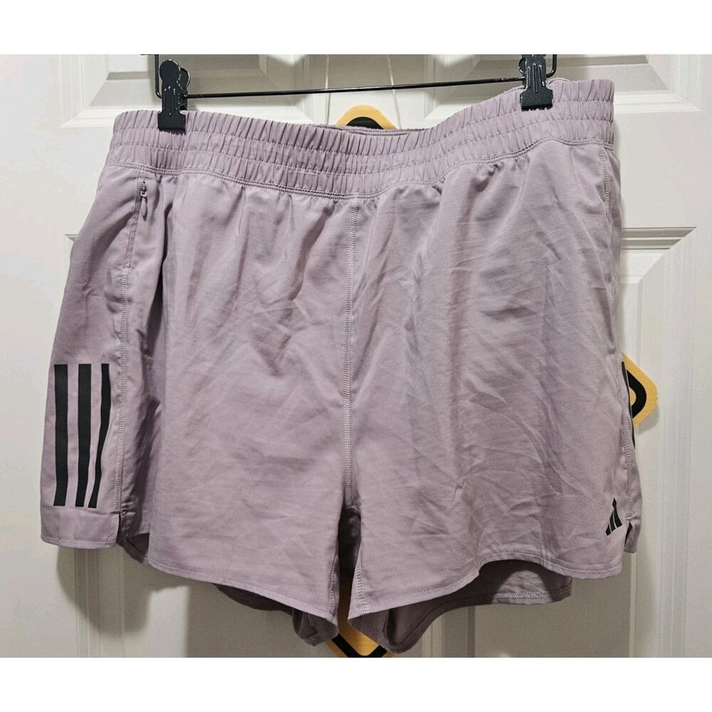 adidas women Own the Run Shorts 3" Inseam XL Preloved Fig Lined
